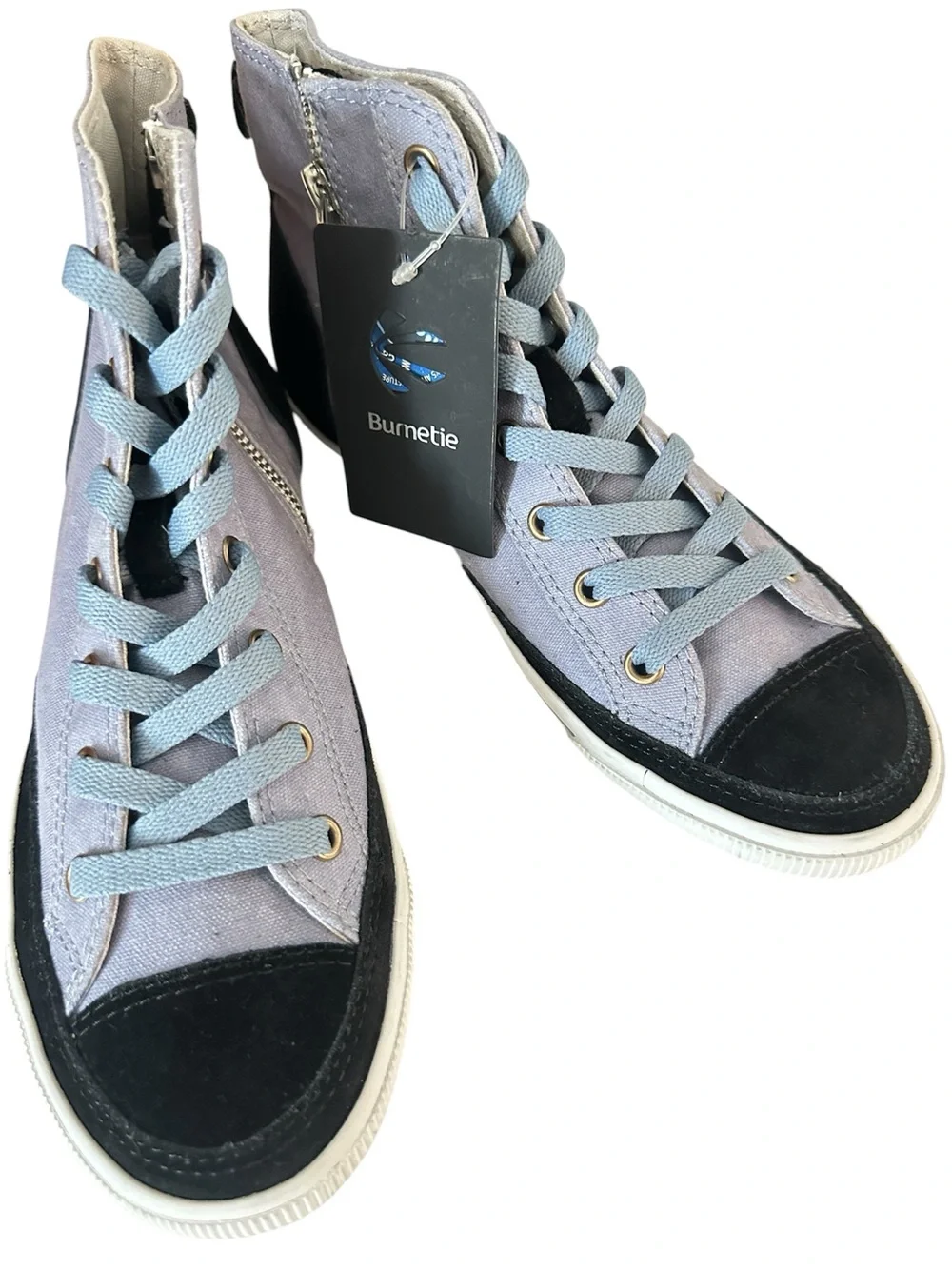 Burnetie Side Zip High Top Sneakers 7